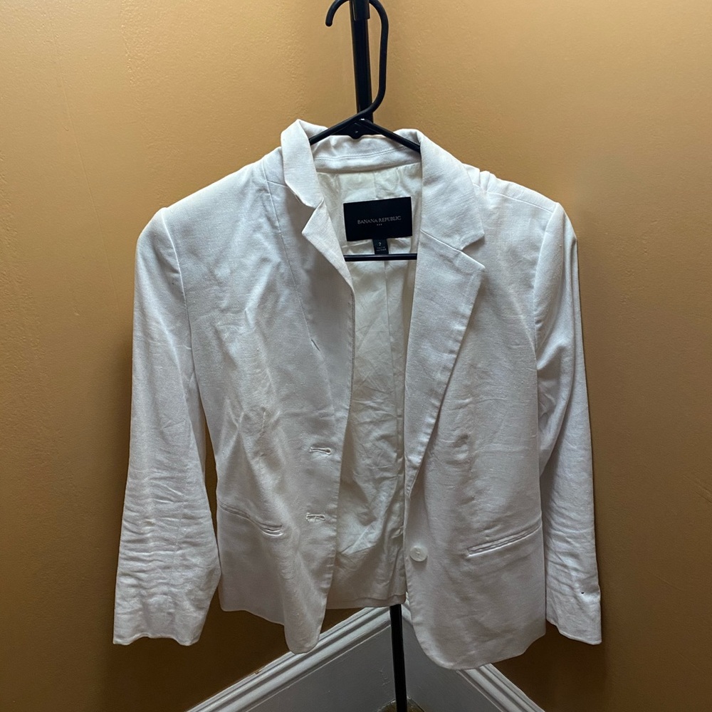 White womens blazer